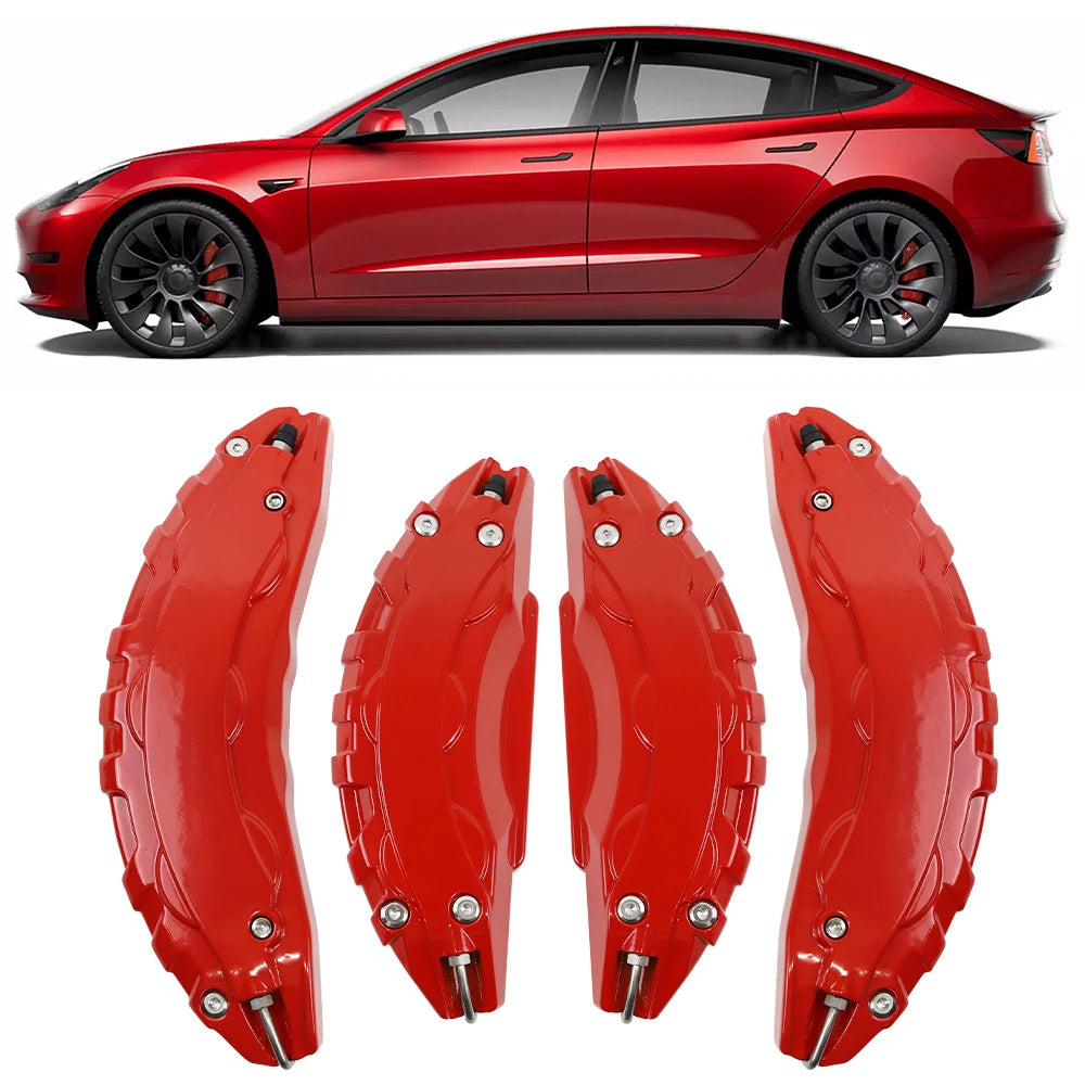 For Tesla Model 3 Aluminum Alloy 4Pcs Brake Caliper Cover