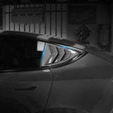 Rear Window Carbon Fiber Triangle Decoration For Tesla Model Y