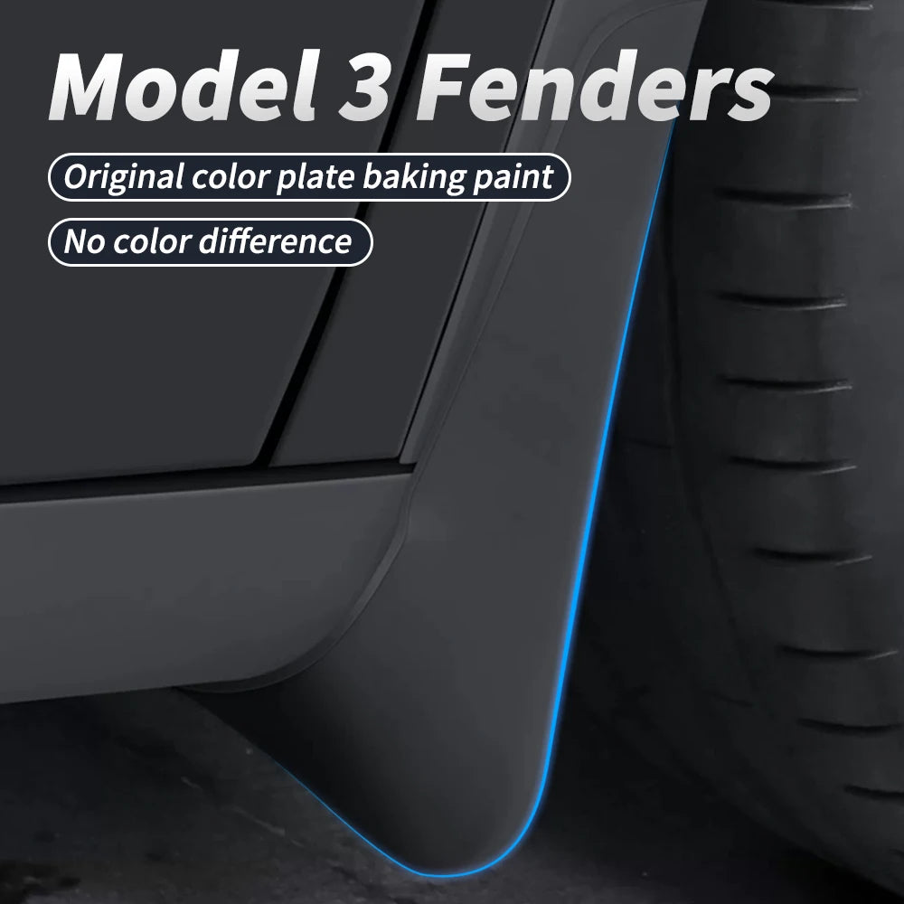 Tesla Model Y Model 3 Front Rear Splash Guards Mudguards