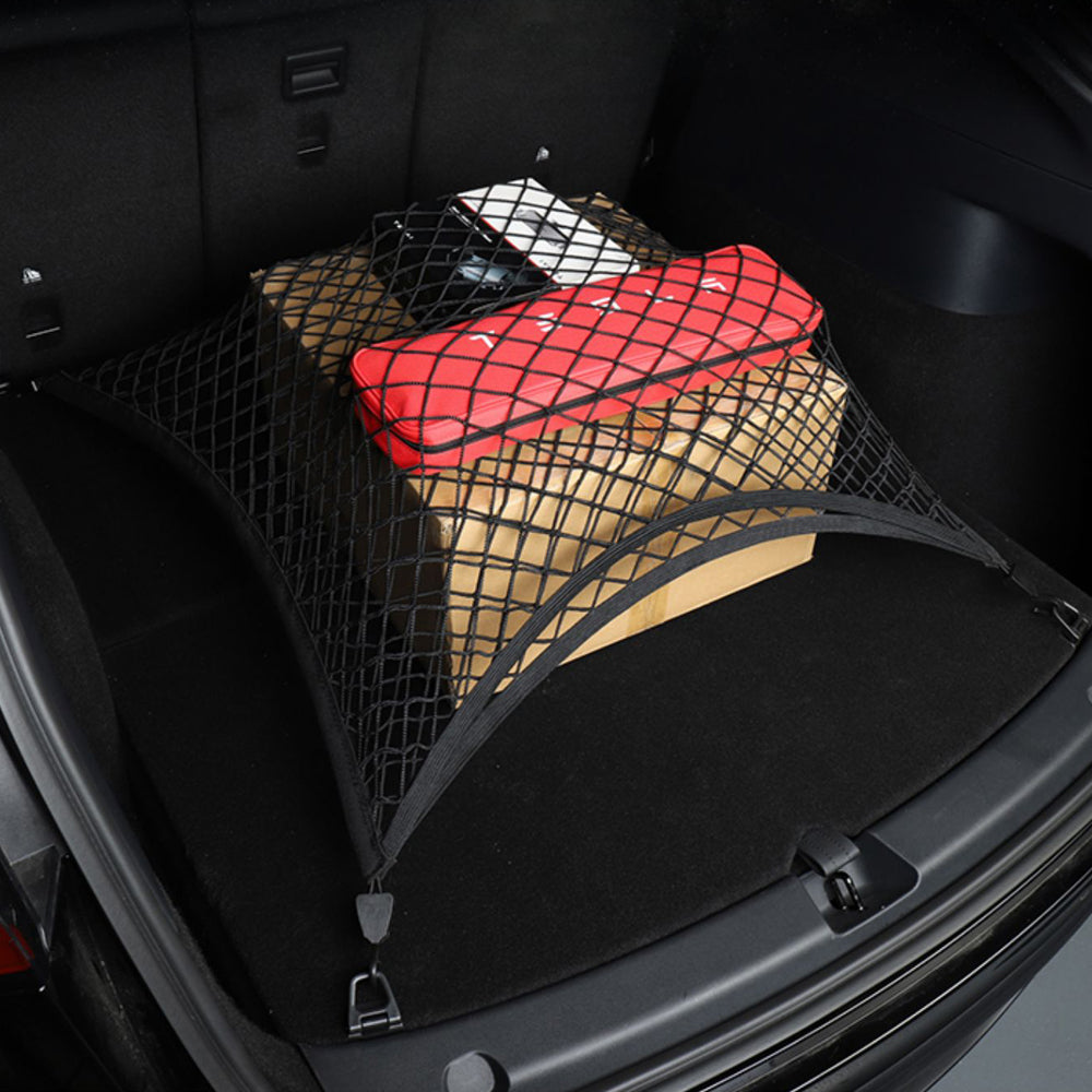 For Tesla Model Y Floor Style Automotive Elastic Trunk Mesh Cargo Net