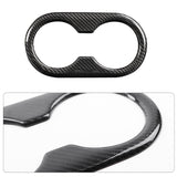 Gloss Real Carbon Fiber Back Seat Cup Holder Cover Trim for Model 3/Y