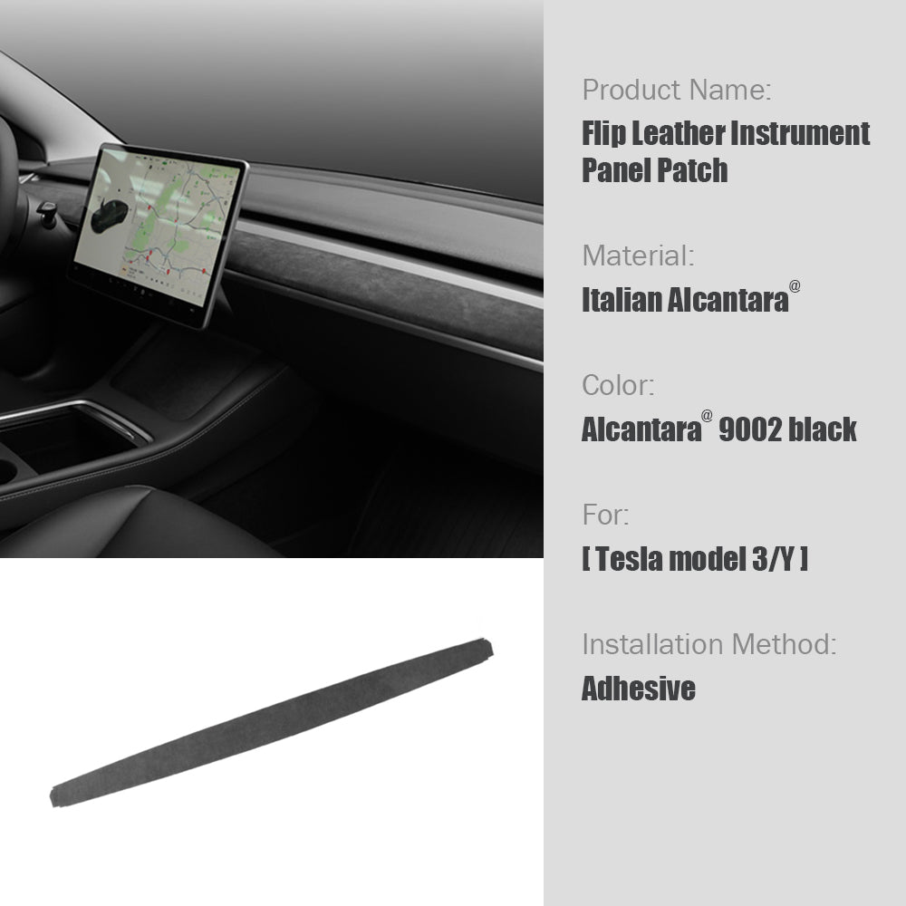 Suede Cover Interior Panel Door Handle Covers for Tesla Model 3/Y